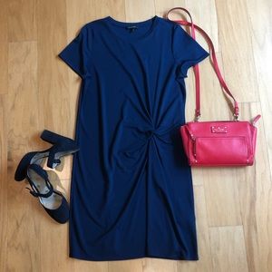 Banana Republic twist shift dress, navy medium.